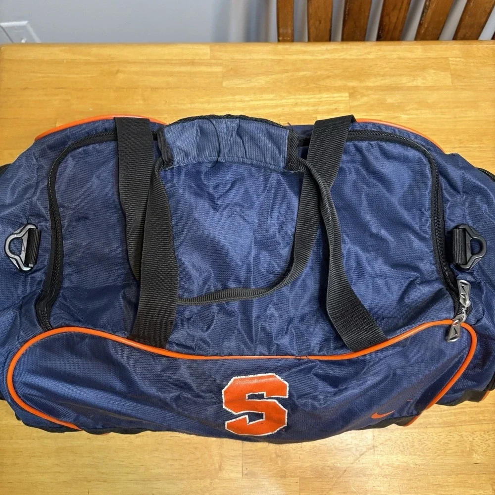 Nike Duffle Bag Syracuse University Orange Navy Blue‎ Travel Carry Sport